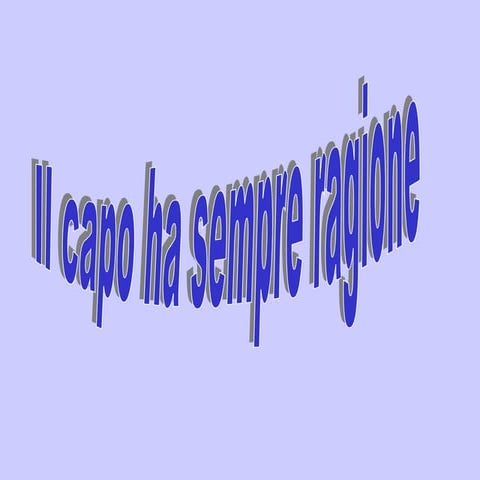 Il Capo Ha Sempre Ragione | PPS