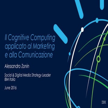 Il cognitive computing applicato al marketing e alla comunicazione