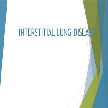 Interstitial lung disease (ILD) ppt slideshare | PPTX
