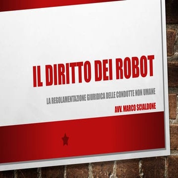 Il diritto dei robot