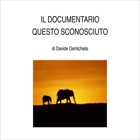 Il documentario, questo sconosciuto