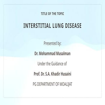 Interstitial Lung Disease (ILD) pptx .pptx