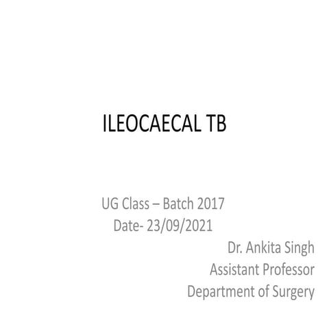Ileocaecal tb