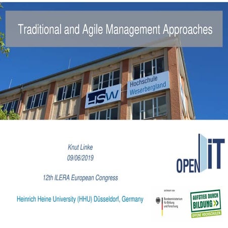 Traditional and Agile Management Approaches 