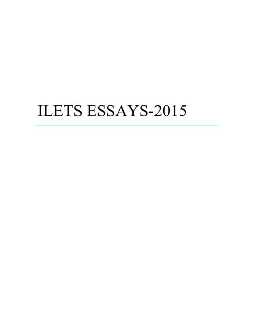 ILETS Essays accumulated