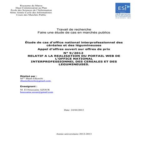 etude de cas m.p | DOC