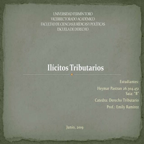 Ilicitos tributarios