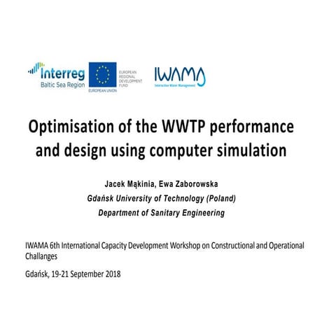 Optimization WWTP performance using model