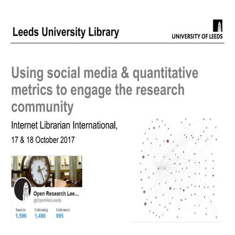 Using social media and quantitative metrics to engage the research community
