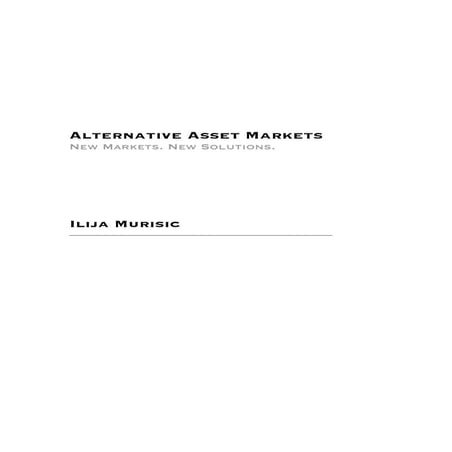 Alternative Asset Markets - Ilija Murisic - UBS Global Warming Index, UBS Gre...