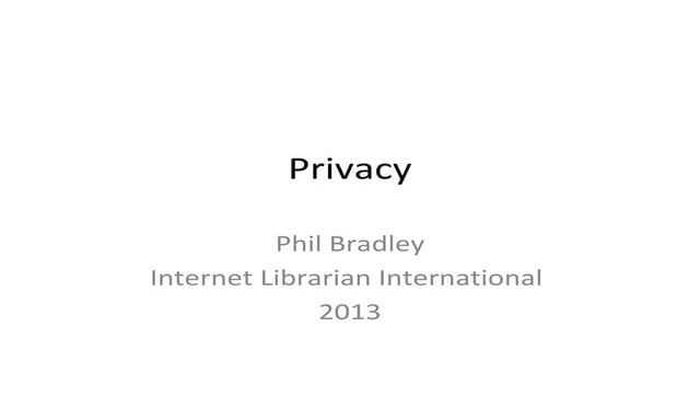 Privacy on the Internet