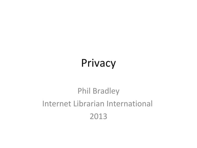 Privacy on the Internet
