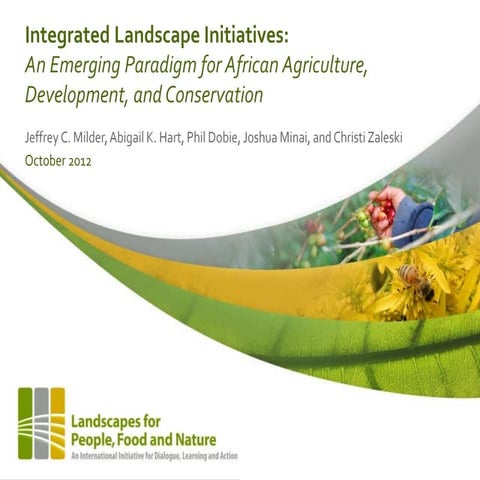 Integrated Landscape Initiatives: An Emerging Paradigm for African Agriculture, Development, and Conservation