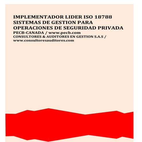 IMPLEMENTADOR LIDER ISO 18788 | PDF