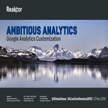 Ambitious Analytics: Google Analytics Customisation