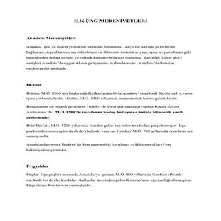 Ilk çAğ Medeniyetleri