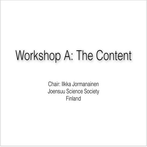 Intro Ilkka Jormanainen (facilitator)