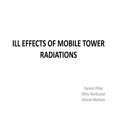 Ill effects of mobile towers