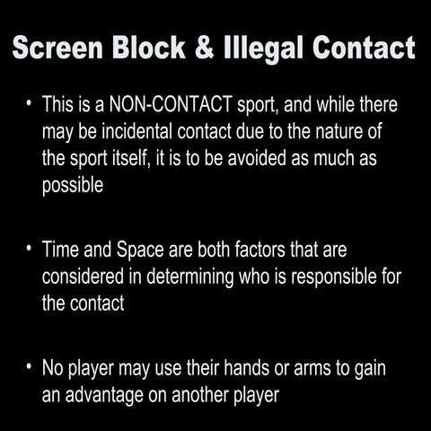Illegal Contact And Screen Blocking