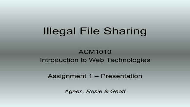 Illegal File Sharing