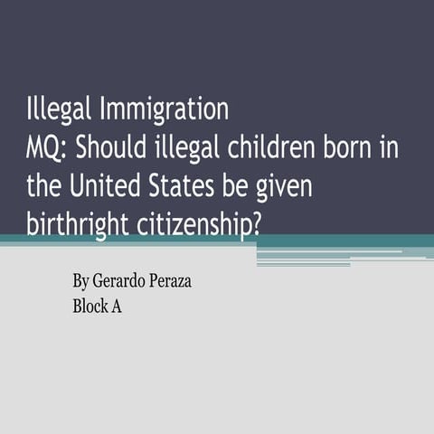 Illegal immigration power point