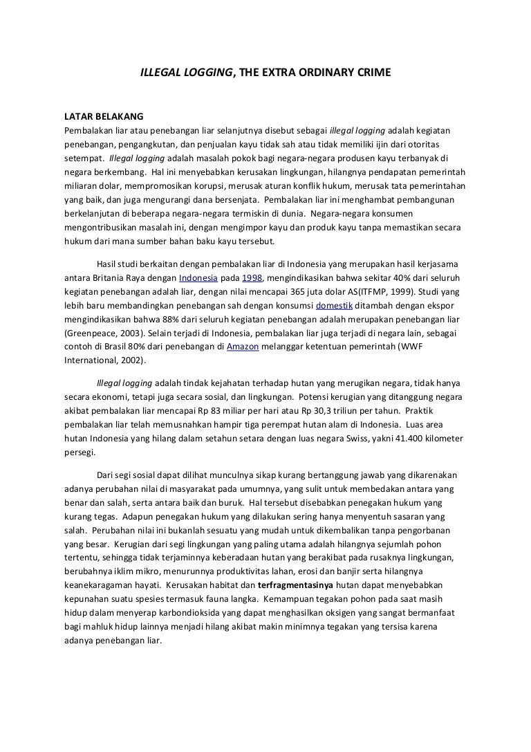 Illegal Logging Makalah Revisi
