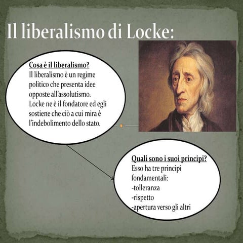 Il liberalismo di Locke.