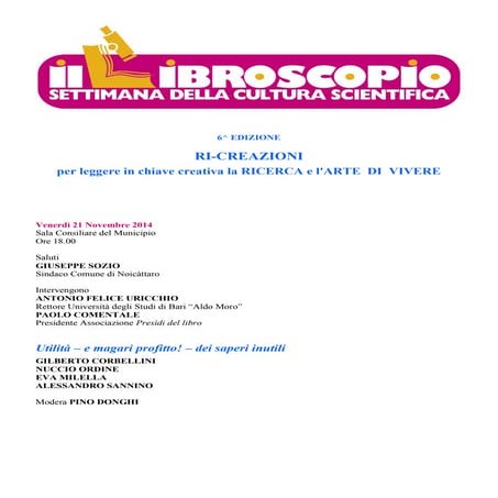 Il libroscopio2014 programma definitivo