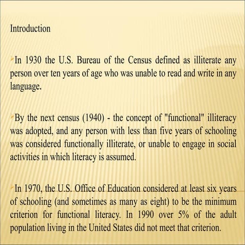 Illiteracy