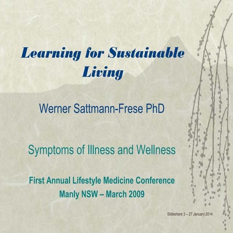 Werner Sattmann-Frese - Symptoms of Illness and Wellness