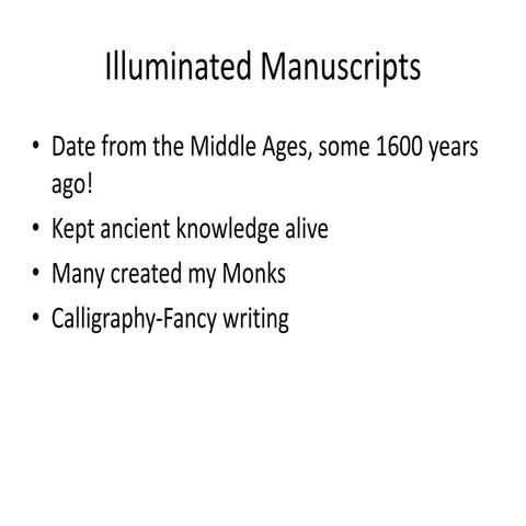 Illuminated manuscripts