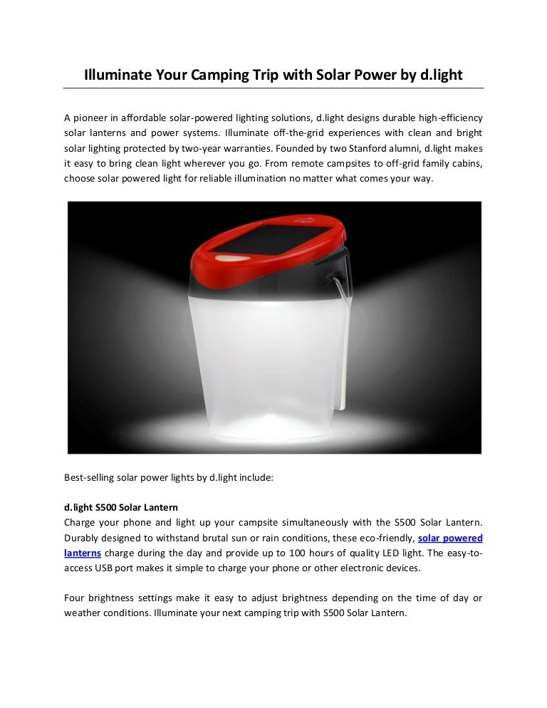 camping lighting solutions