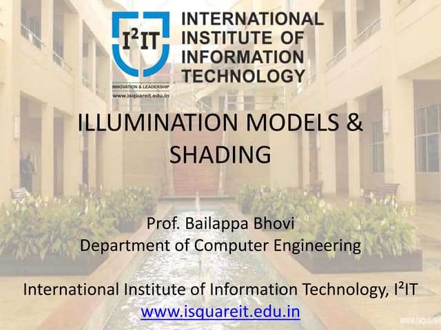 Illumination Models & Shading