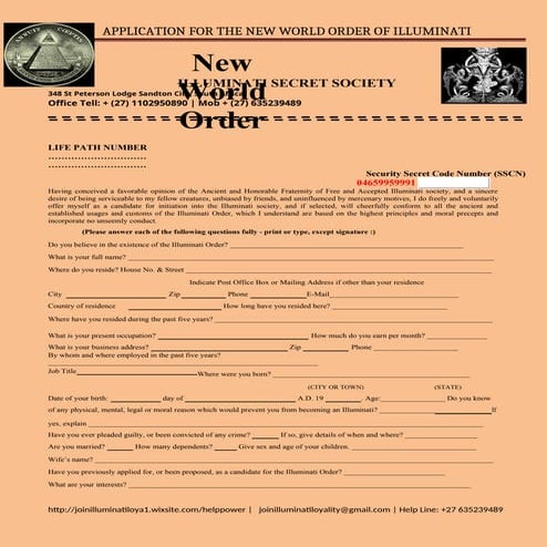ILLUMINATI MEMBERSHIP FORM 2024 +27635239489
