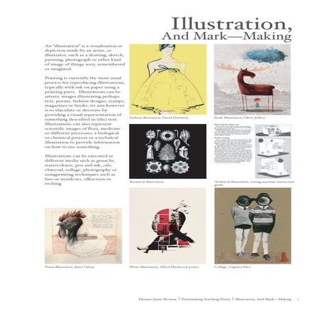 Illustration, And Mark—Making: Class Teaching Notes
