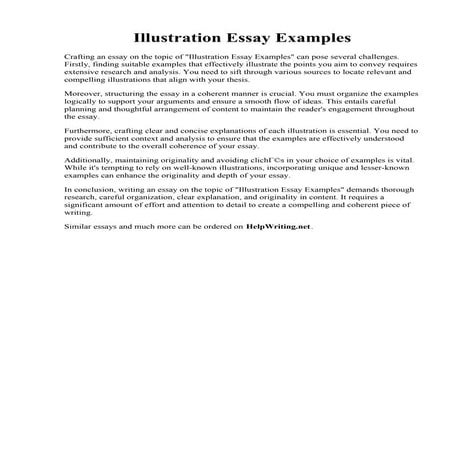 Illustration Essay Examples.pdfIllustration Essay Examples