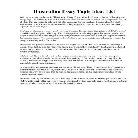 Illustration Essay Topic Ideas List.pdf