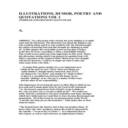 Illustrations, humor, poetry and quotations vol 1