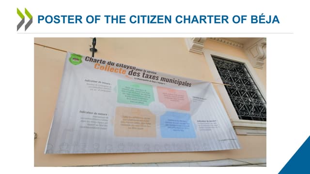 Illustrations of the citizen charters' implementation