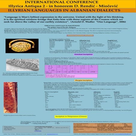 Poster. Illyrian languages 2012.06.28