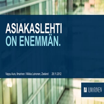Ilmarinen Procomin lehtipäivässä