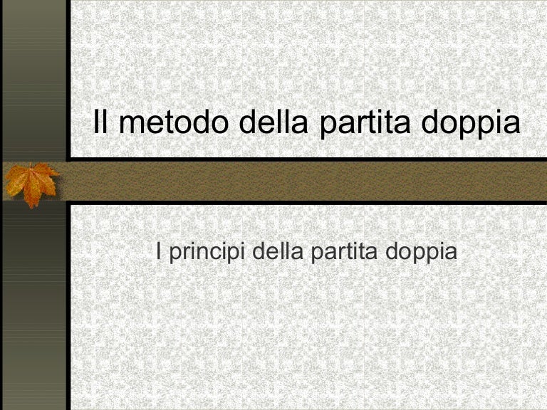 La Partita Doppia Spiegata In Modo Semplice