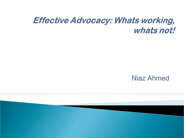 Effective Advocacy: Best Practices ...