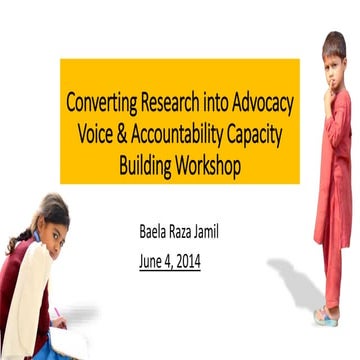 Converting research into advocacy from Ilm Ideas on Slide Share