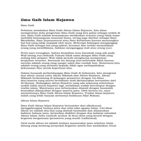 Ilmu+gaib+islam+kejawen