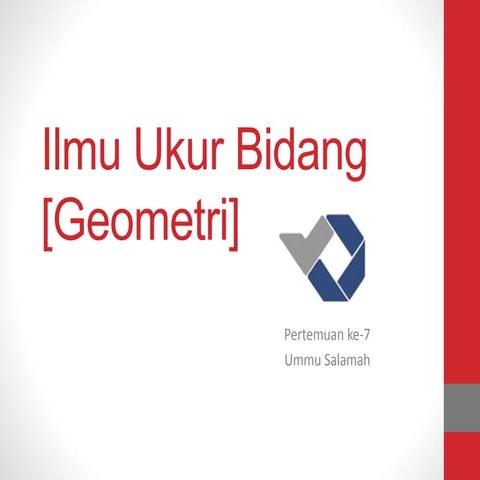 Ilmu ukur bidang (geometri)