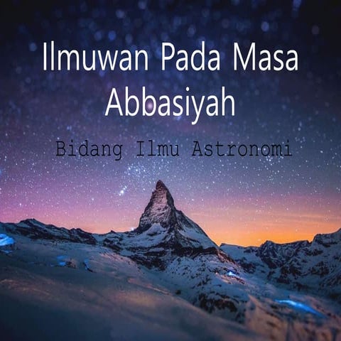 Ilmuwan pada masa abbasiyah