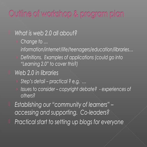 Librarian introduction to Web 2.0 tools