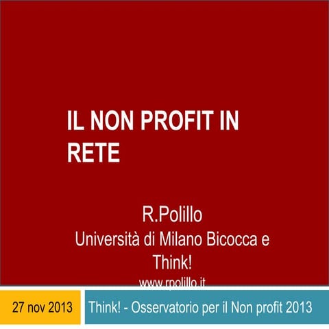 Il Non profit in rete