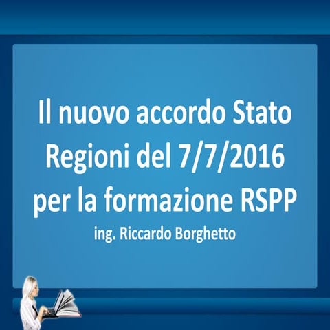 Il nuovo accordo per la formazione rspp